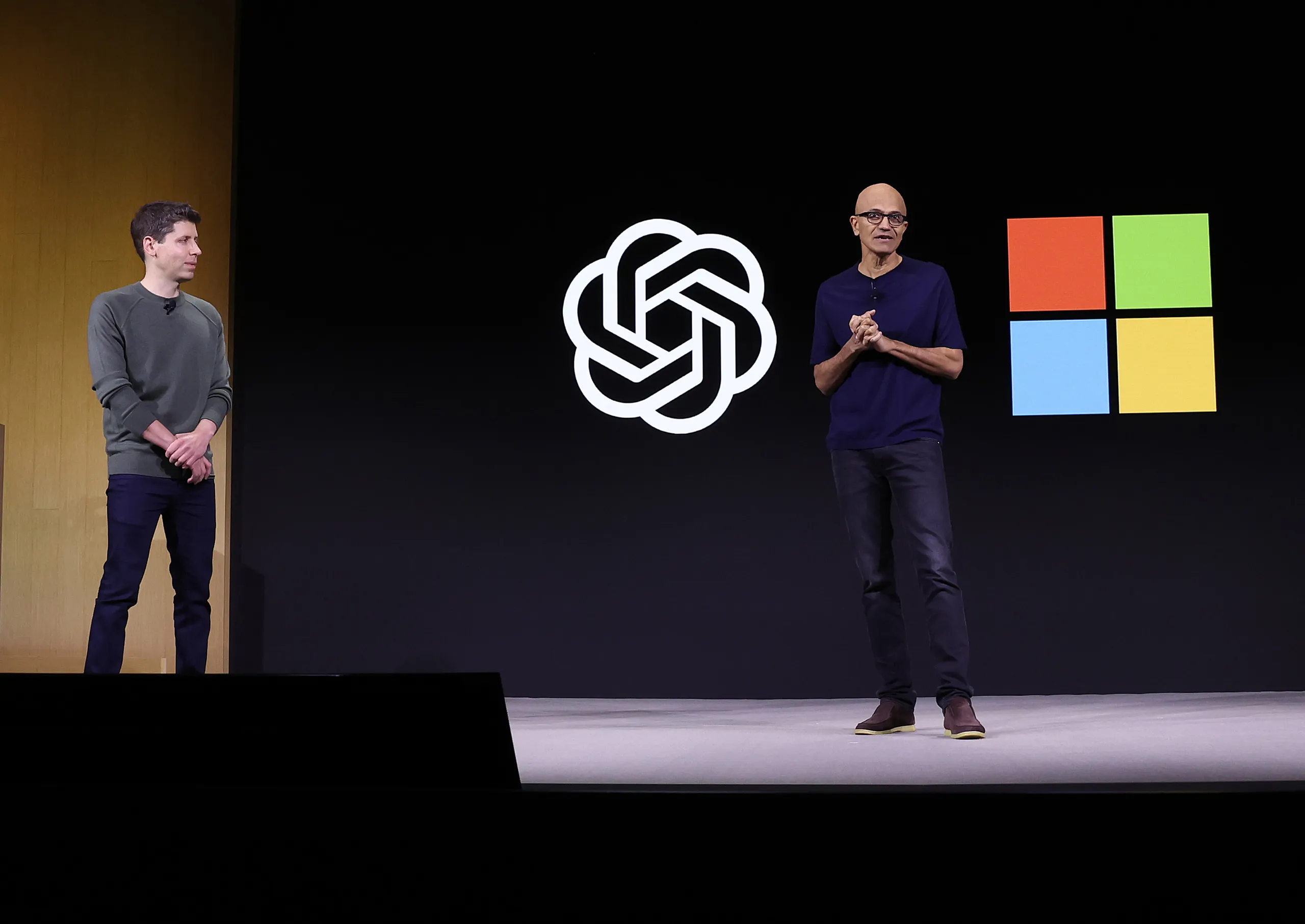 Sam Altman and Satya Nadella