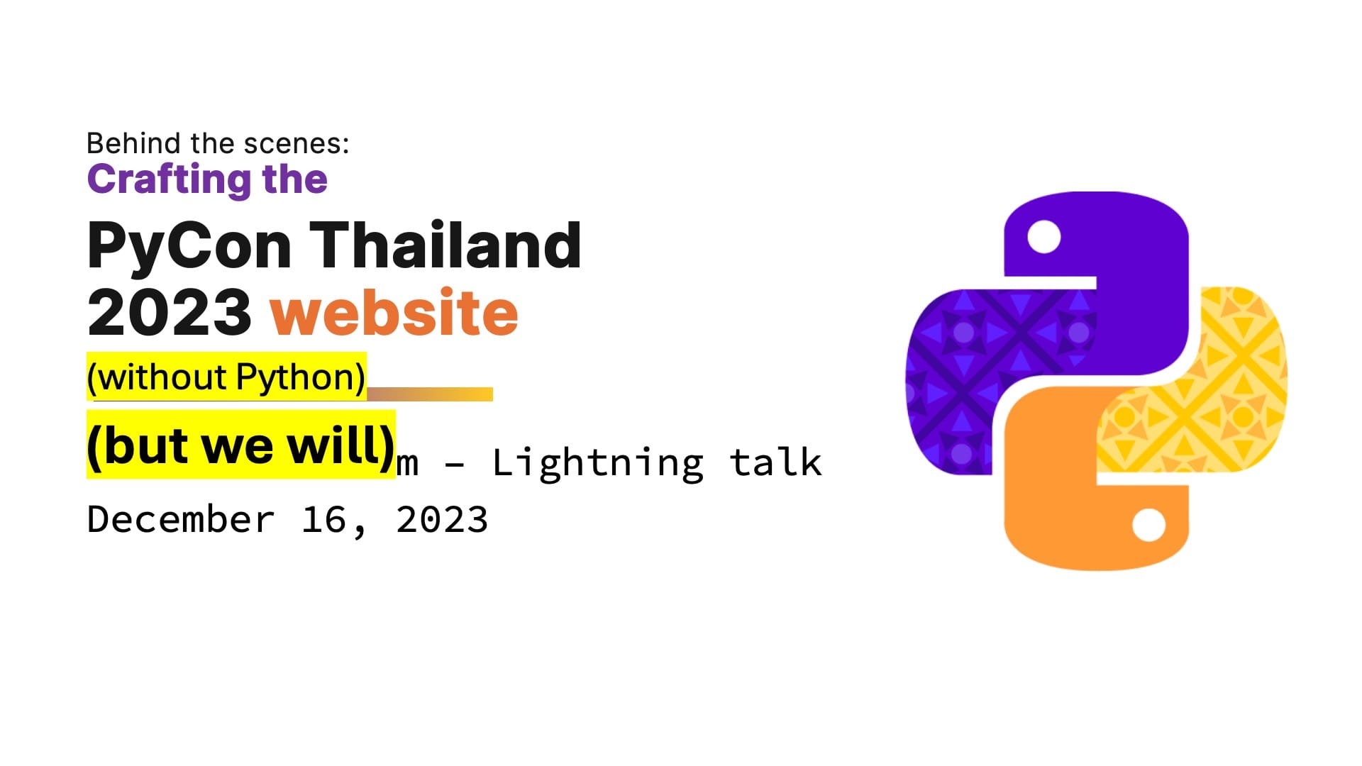 PyConTH 2023 - Slide intro