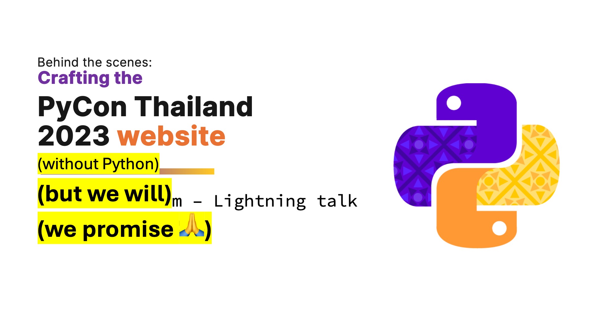 PyConTH 2023 - Slide intro