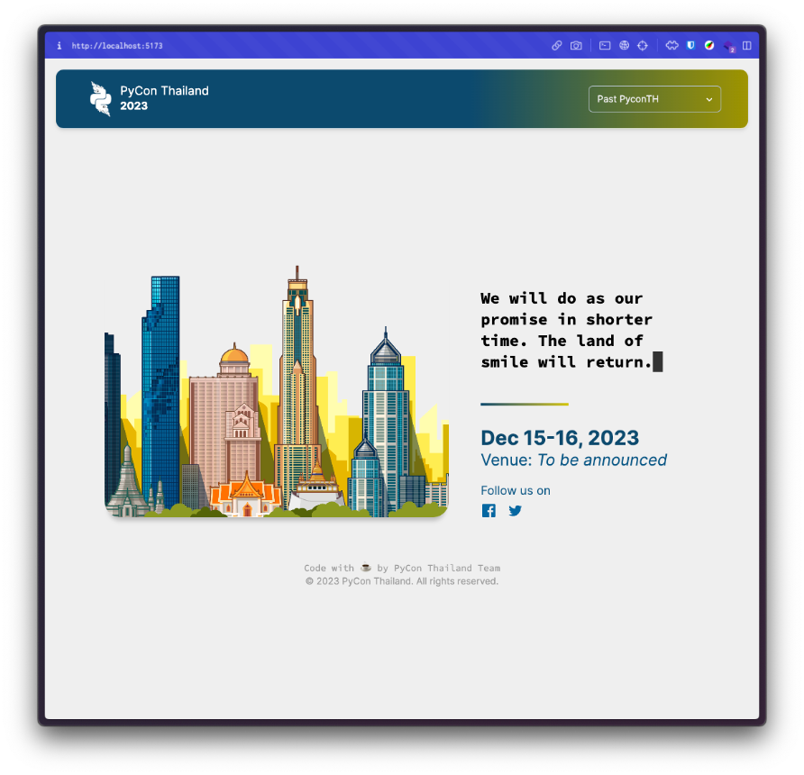 PyConTH 2023 - First web